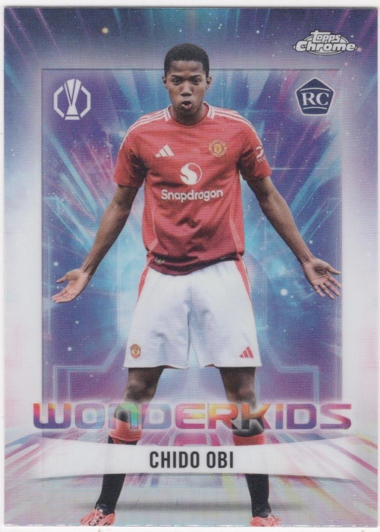Chido Obi #WK-3 Soccer Cards 2024 Topps Chrome UEFA Wonderkids