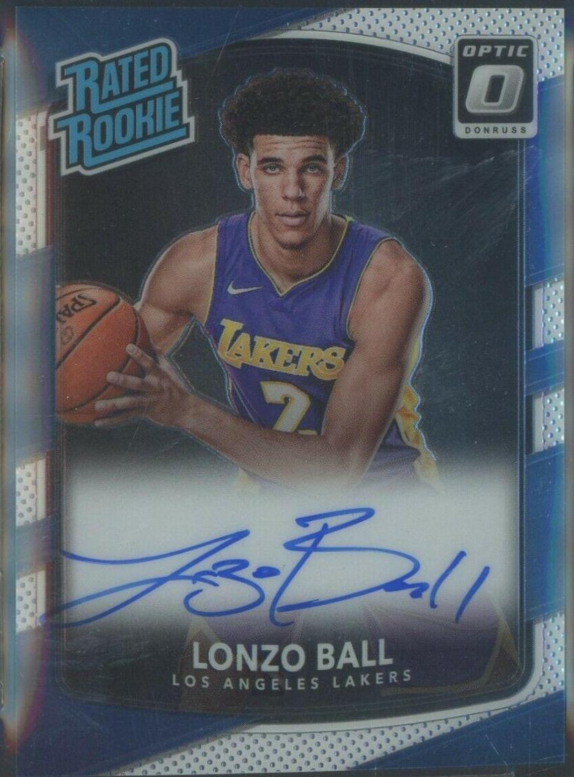Lonzo Ball #199 2017 Panini Donruss Optic Rated Rookies Signatures Basketball