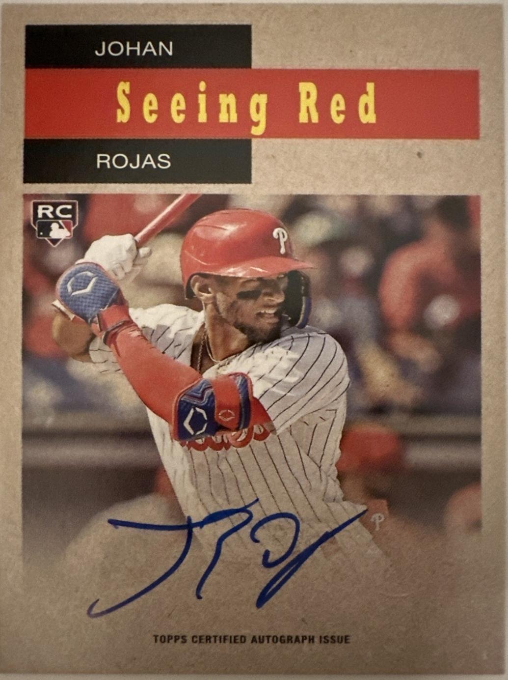 Johan Rojas #58WA-JR Baseball Cards 2024 Topps Archives 1958 TV Westerns Autograph Variation