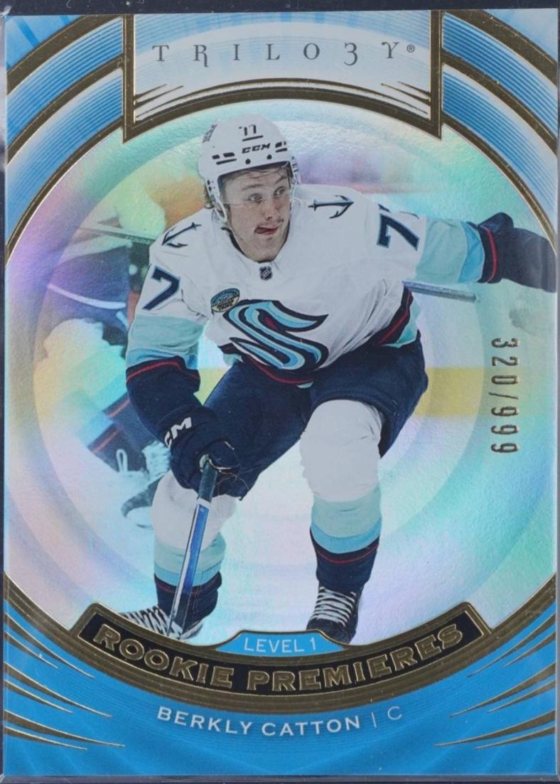 Berkly Catton #T-12 2025 Upper Deck Extended Trilogy Rookie Premieres Hockey