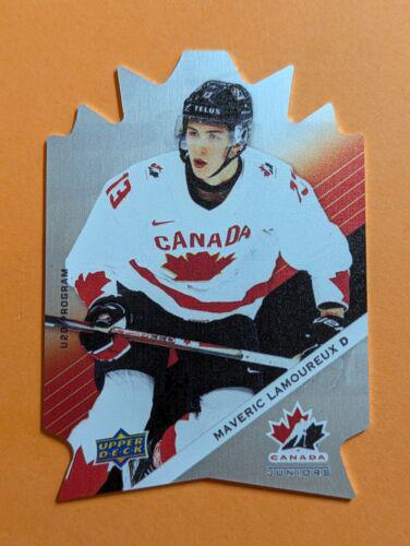 Maveric Lamoureux #TC-1 Hockey Cards 2024 Upper Deck Team Canada Juniors Logo Metal Die-Cut