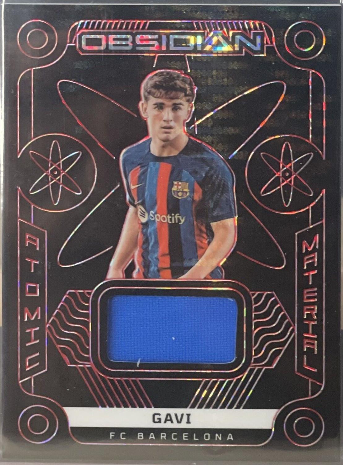 Gavi #AM-GVI Soccer Cards 2022 Panini Obsidian Atomic Material