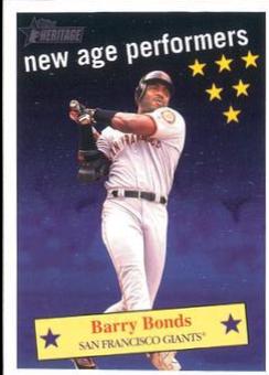 Barry Bonds #NA4 Baseball Cards 2001 Topps Heritage New Age Performers
