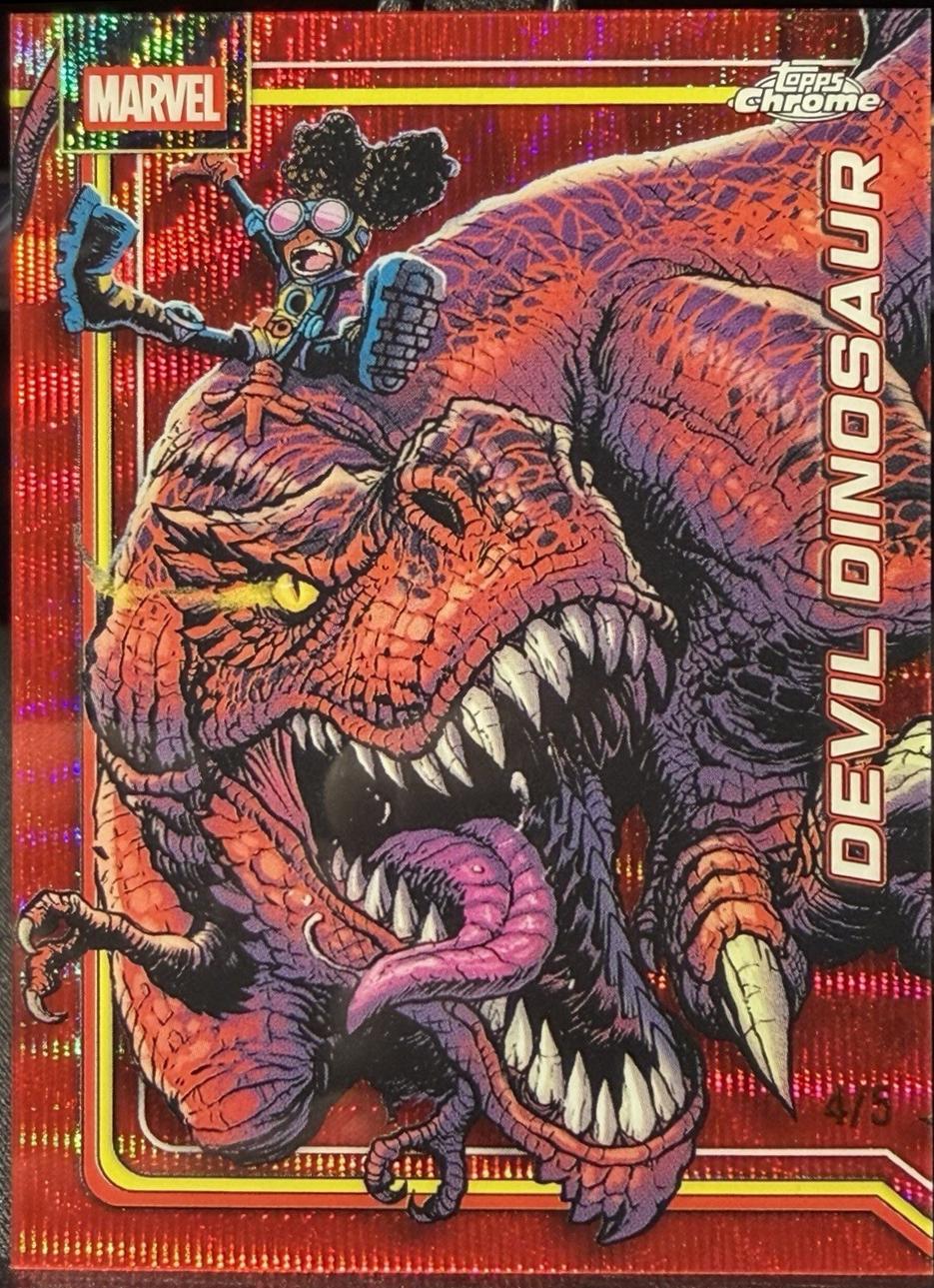 Devil Dinosaur Red Wave Refractor