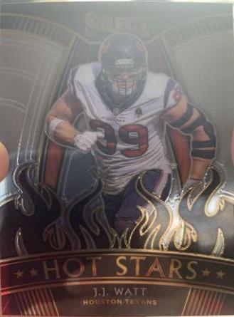 J.J. Watt #9 Football Cards 2020 Panini Select Hot Stars