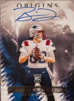 Bailey Zappe #RAU-BZA Football Cards 2022 Panini Origins Rookie Autographs