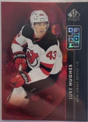 Luke Hughes #HF-44 Hockey Cards 2023 SP Authentic Holofoil