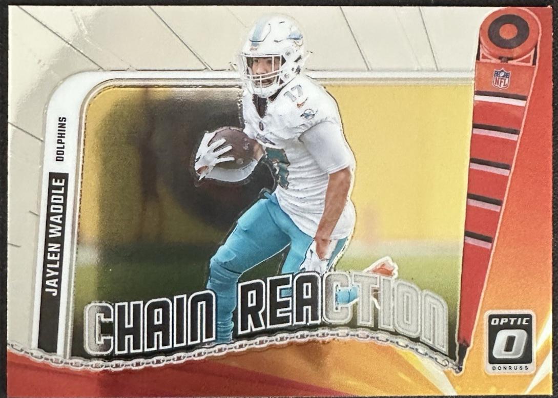 Jaylen Waddle #2 Football Cards 2024 Panini Donruss Optic Chain Reaction