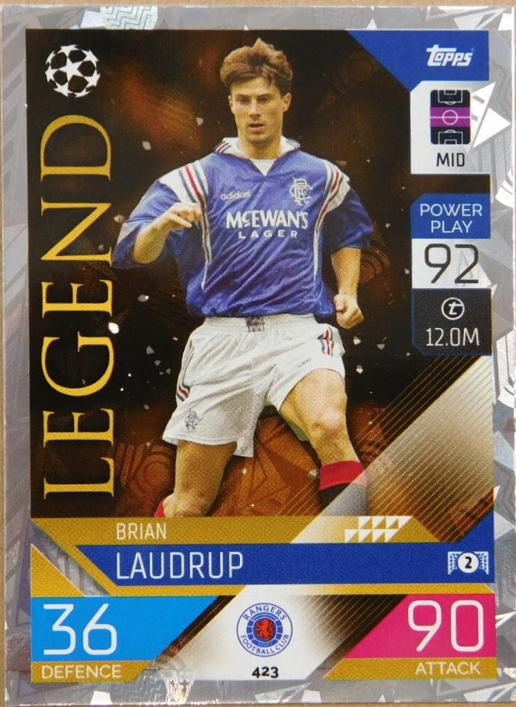 Brian Laudrup #423 Soccer Cards 2022 Topps Match Attax UEFA League