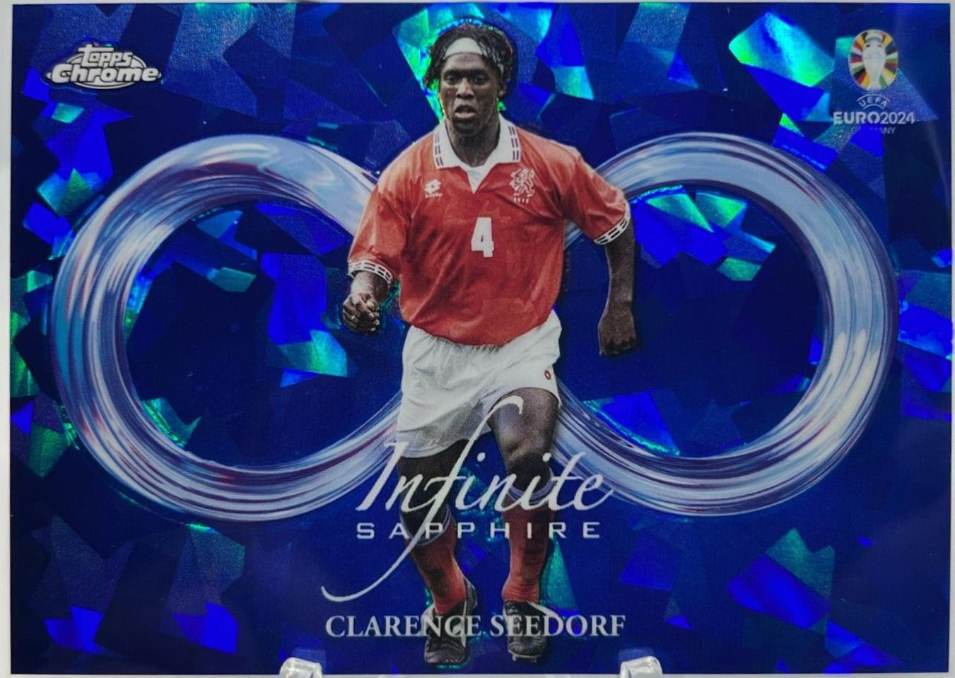 Clarence Seedorf #IS-5 Soccer Cards 2024 Topps Chrome Sapphire UEFA Euro Infinite