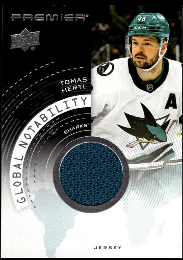 Tomas Hertl #GN-TH Hockey Cards 2023 Upper Deck Premier Global Nobility Jersey