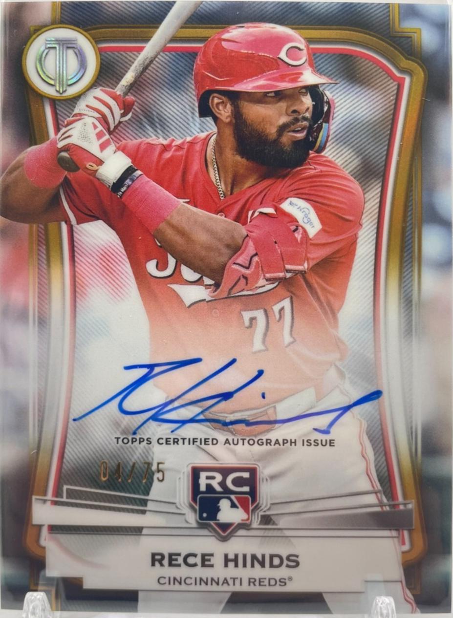 Rece Hinds #LIA-RH Baseball Cards 2025 Topps Tribute League Inauguration Autograph