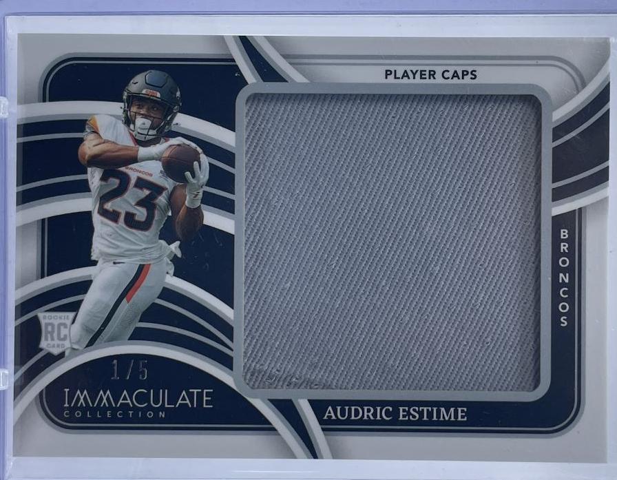 Audric Estime #2 2024 Panini Immaculate Rookie Patch Football
