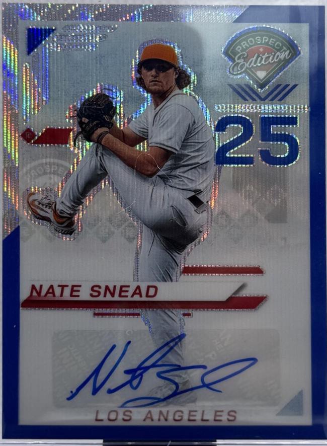 Nate Snead [Blue Wave Holo Ticket Signature] #160