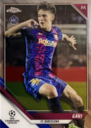 Gavi #25 Soccer Cards 2021 Topps Chrome UEFA Champions League