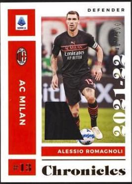Alessio Romagnoli #1 Soccer Cards 2021 Panini Chronicles Serie A