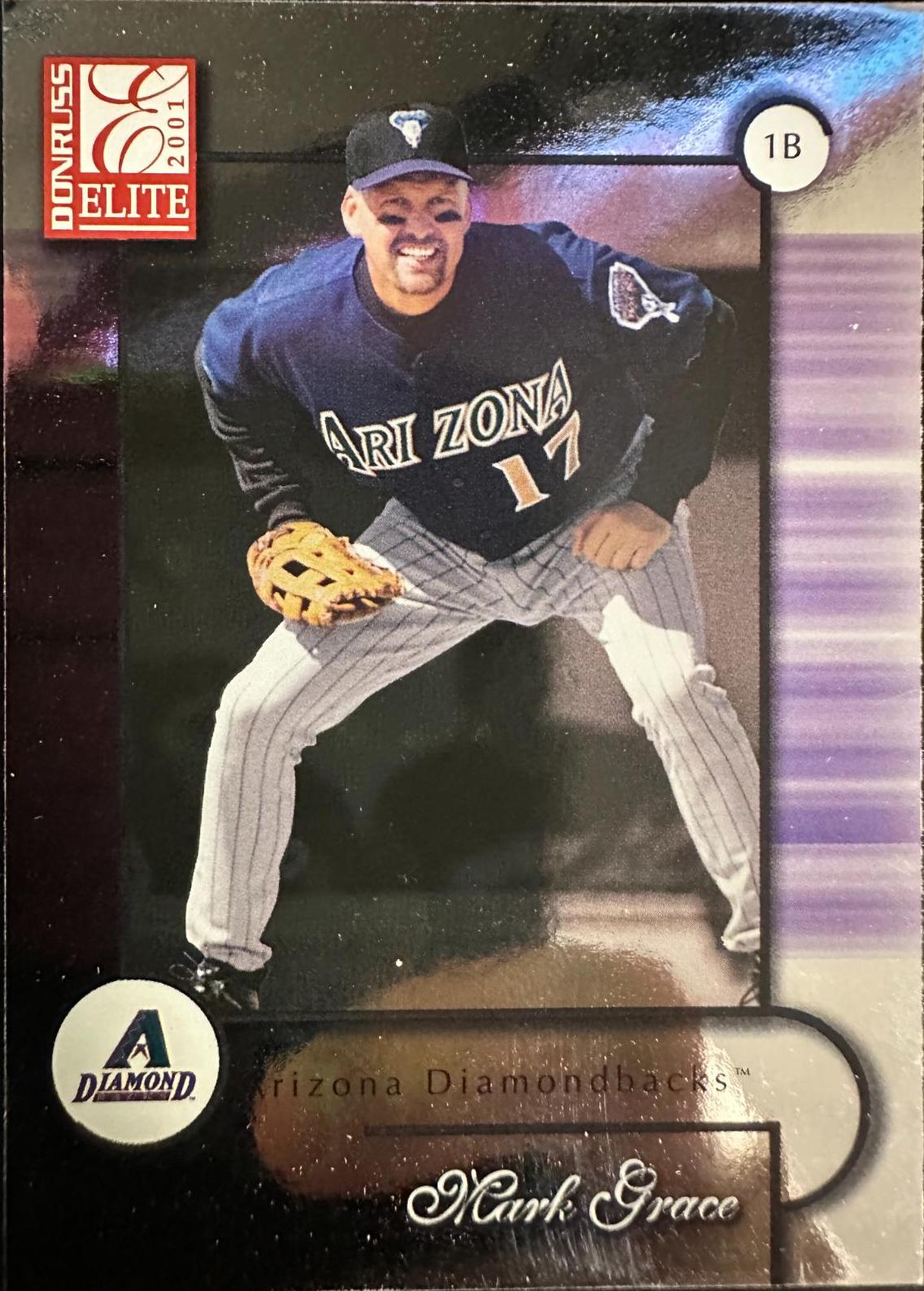 Mark Grace #38 Baseball Cards 2001 Donruss Elite
