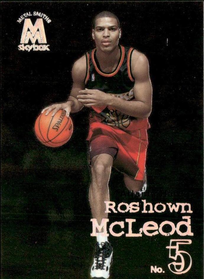 Roshown McLeod #7 Basketball Cards 1998 Skybox Molten Metal