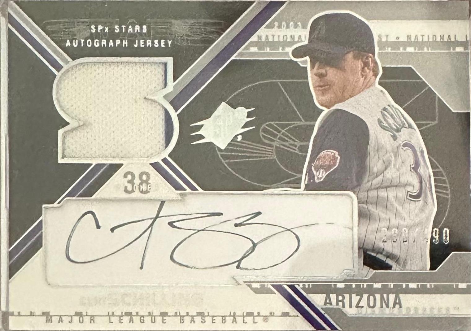 Curt Schilling #S-CS Baseball Cards 2003 SPx Stars Autograph Jersey