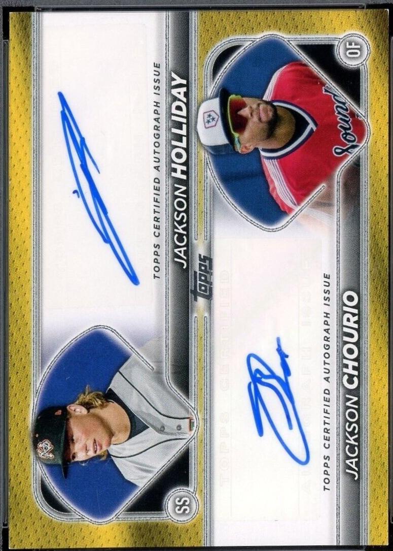 Jackson Chourio / Jackson Holliday #PDDA-HC Baseball Cards 2024 Topps Pro Debut Dual Autograph