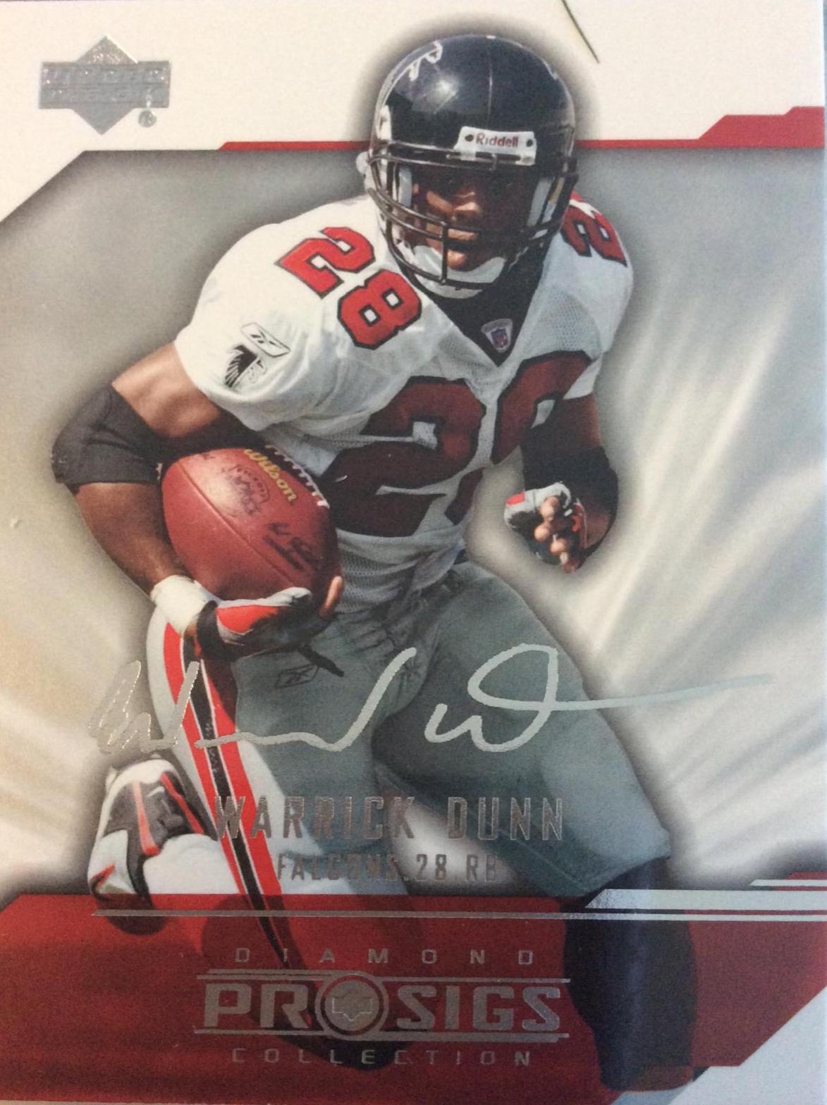 Warrick Dunn #5 Football Cards 2004 Upper Deck Diamond Pro Sigs