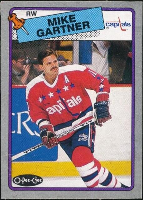 Mike Gartner #N 1988 O Pee Chee Box Bottoms Hand Cut Hockey