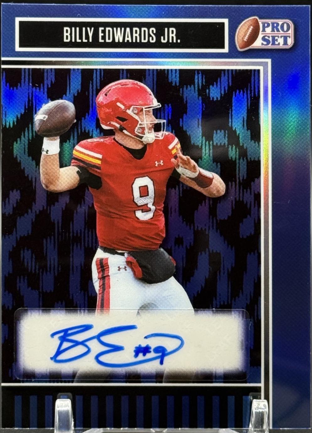 Billy Edwards Jr. #BA-BEJ 2025 Leaf Pro Set Metal Autograph Football