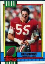 Jim Fahnhorst #23 Football Cards 1990 Topps Tiffany