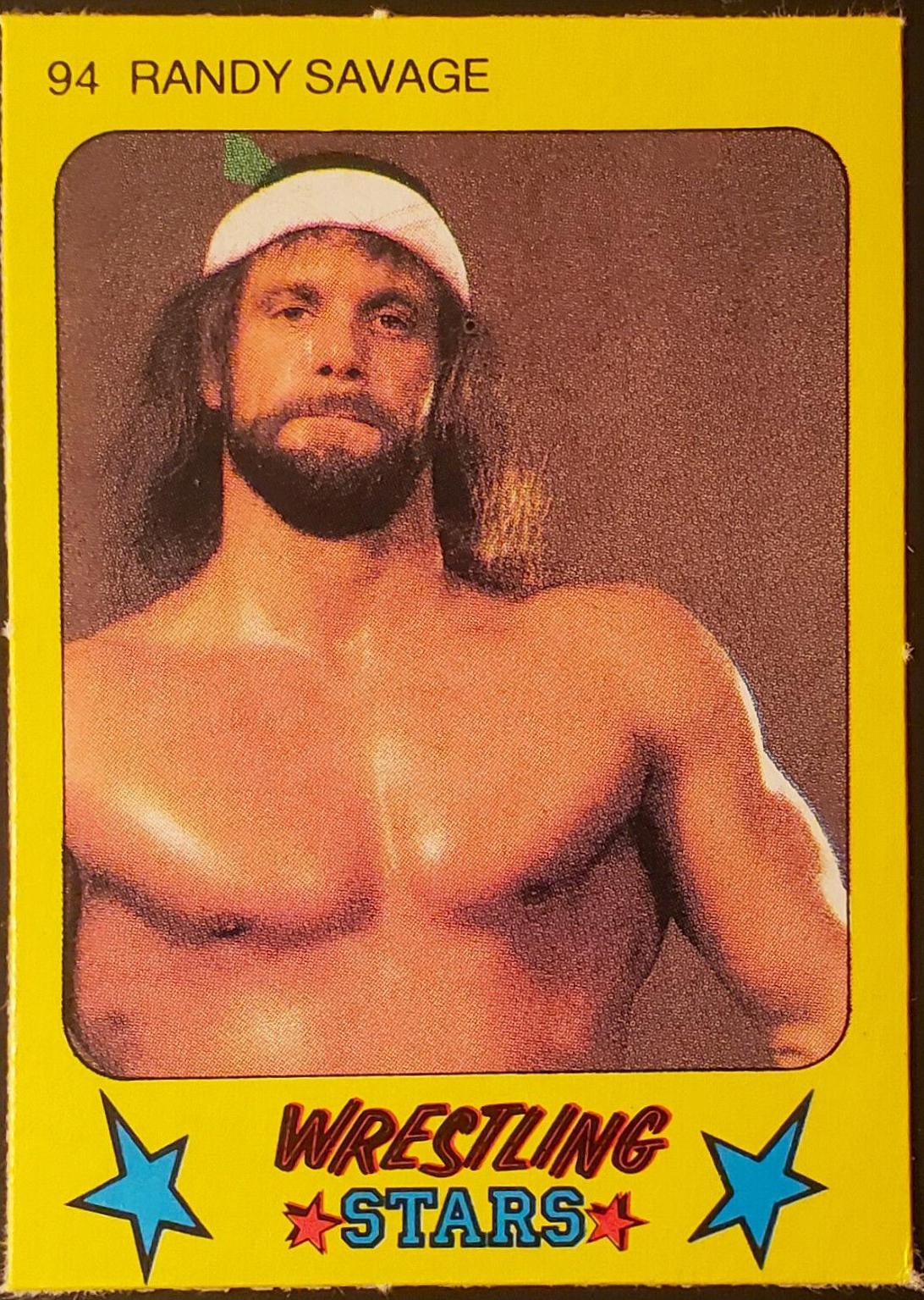 Macho Man Randy Savage #94 Wrestling Cards 1986 Monty Gum Wrestling Stars