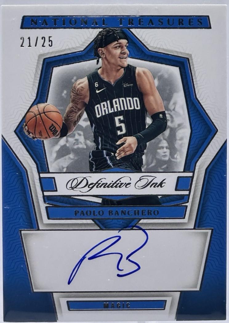 Paolo Banchero #DI-PBC Basketball Cards 2023 Panini National Treasures Definitive Ink
