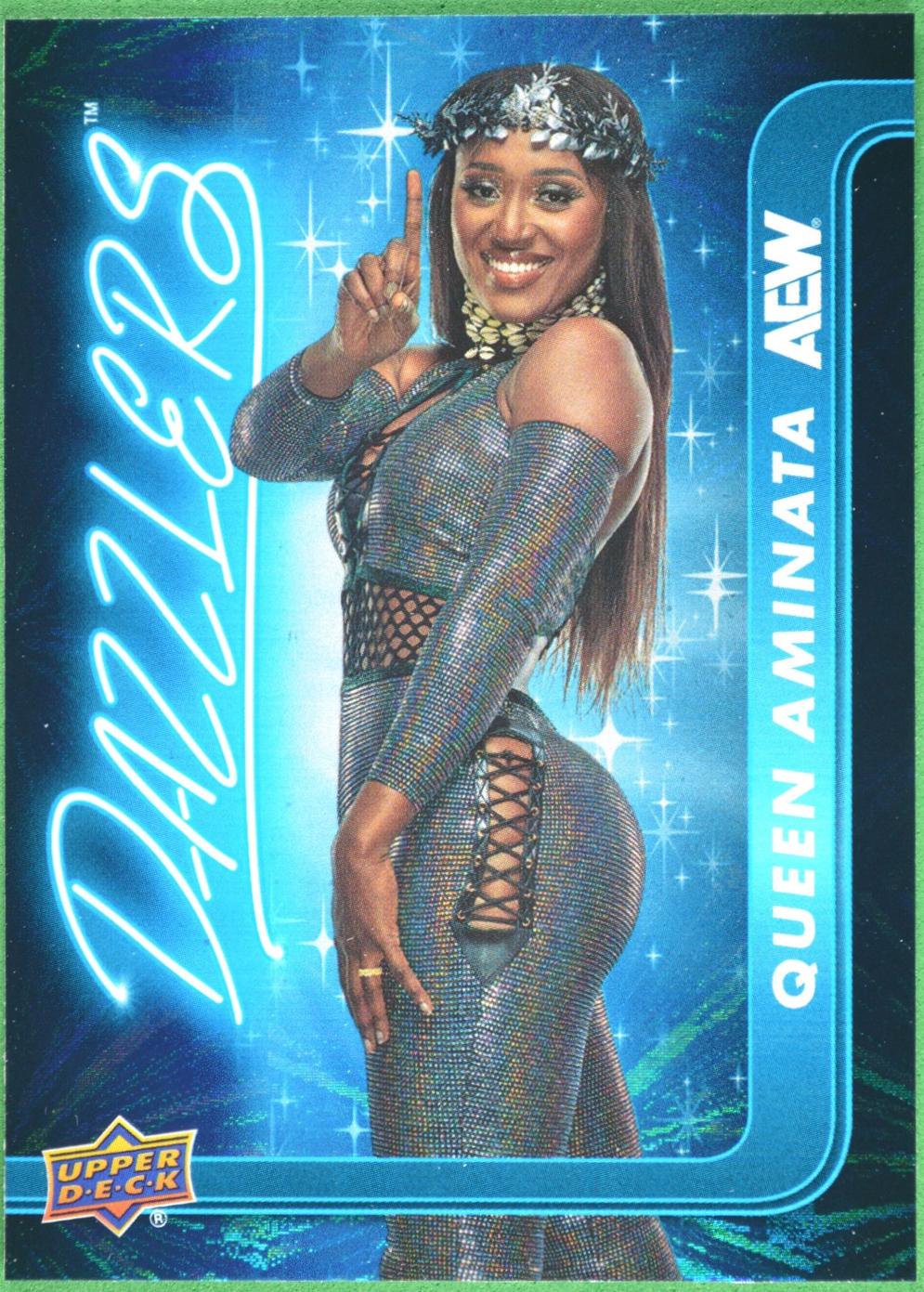 Queen Aminata #DZ-21 Wrestling Cards 2025 Upper Deck AEW Dazzlers Blue