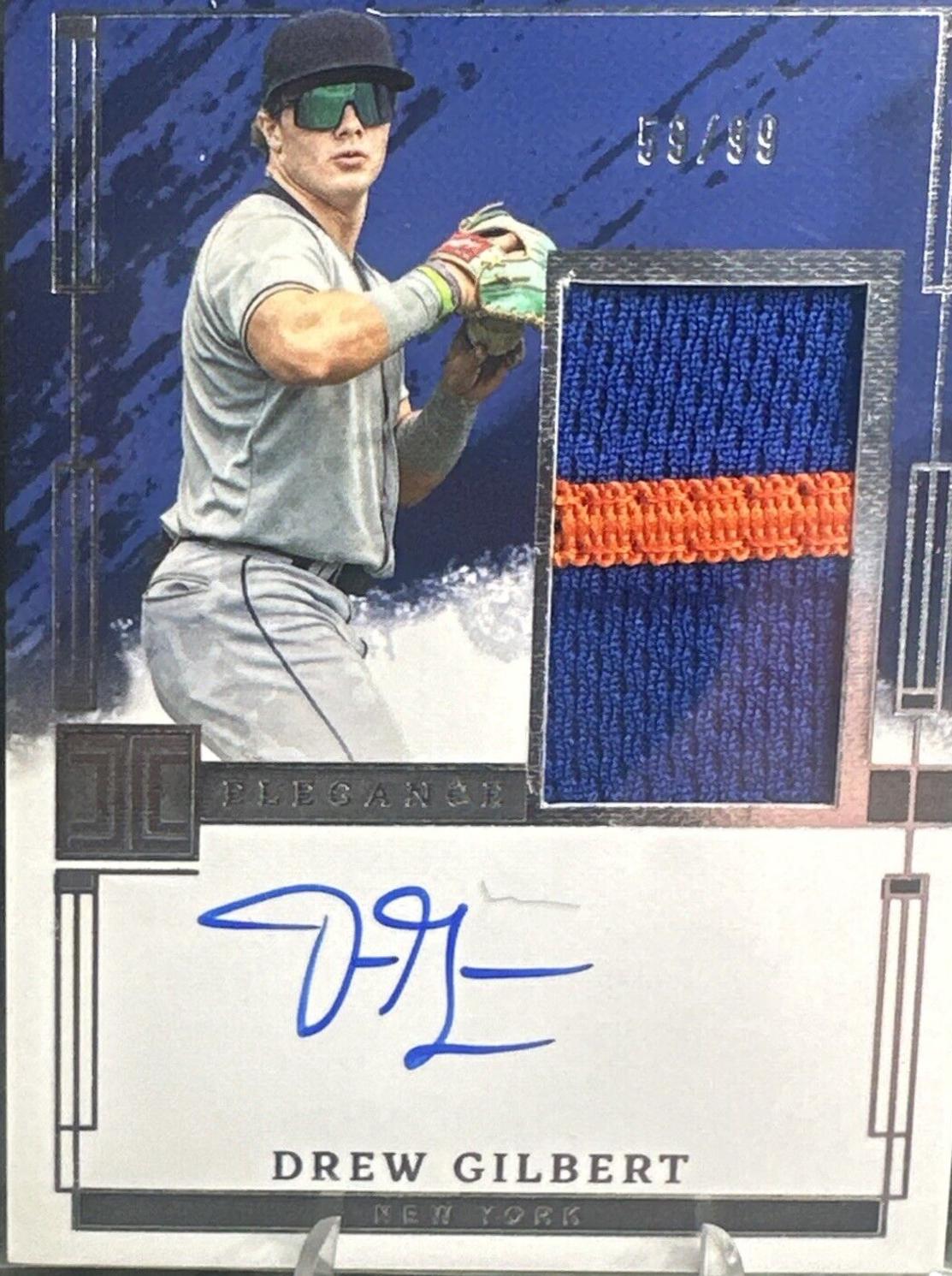 Drew Gilbert #EPJ-DG Baseball Cards 2024 Panini Impeccable Elegance Prospect Jersey Autograph
