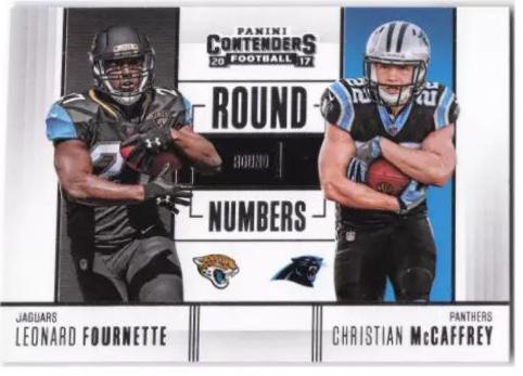 Leonard Fournette / Christian McCaffrey #RN-2 Football Cards 2017 Panini Contenders Round Numbers