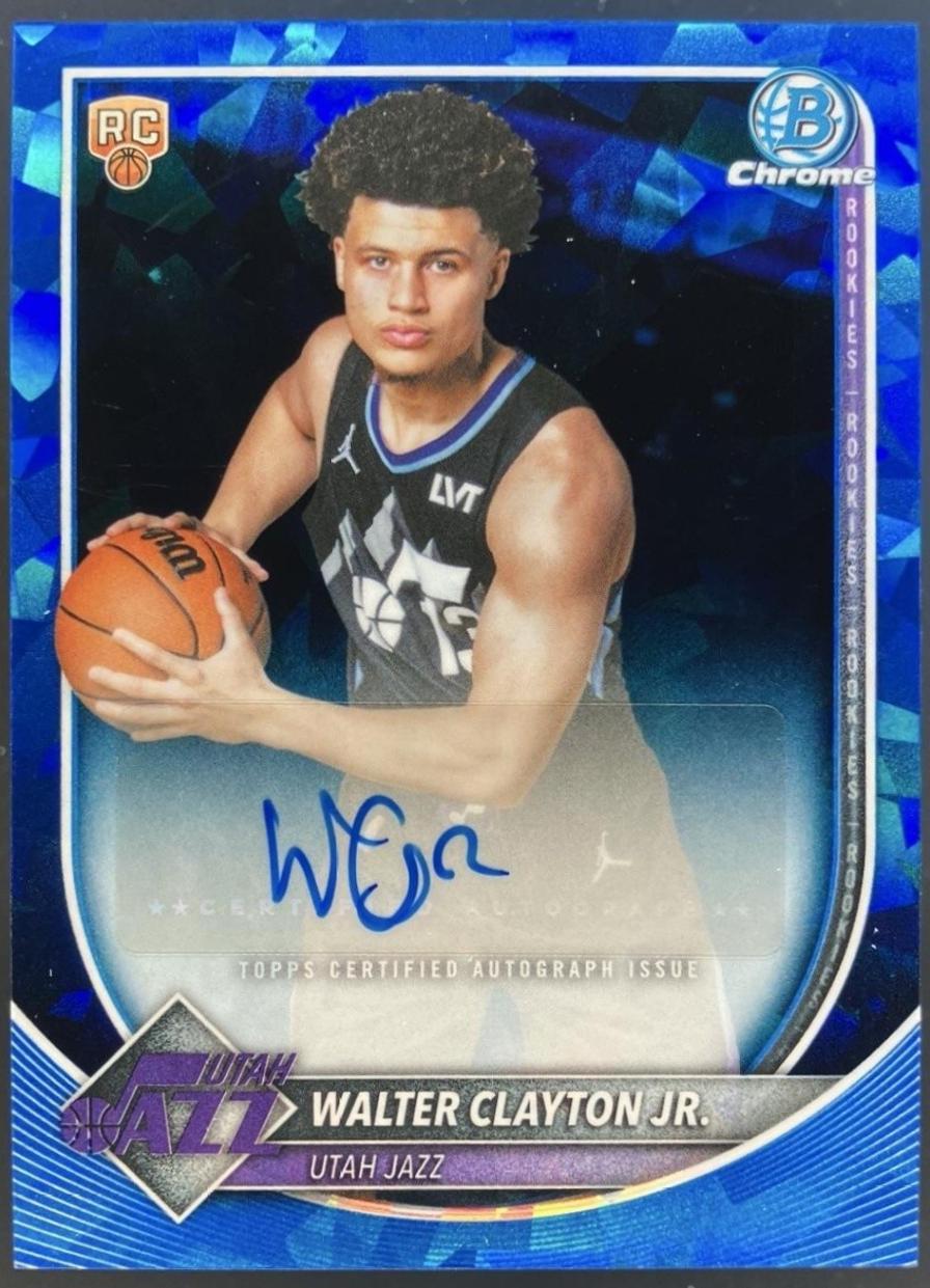 Walter Clayton Jr. #BCA-WC 2025-26 Bowman Sapphire Basketball Chrome Autographs Sapphire