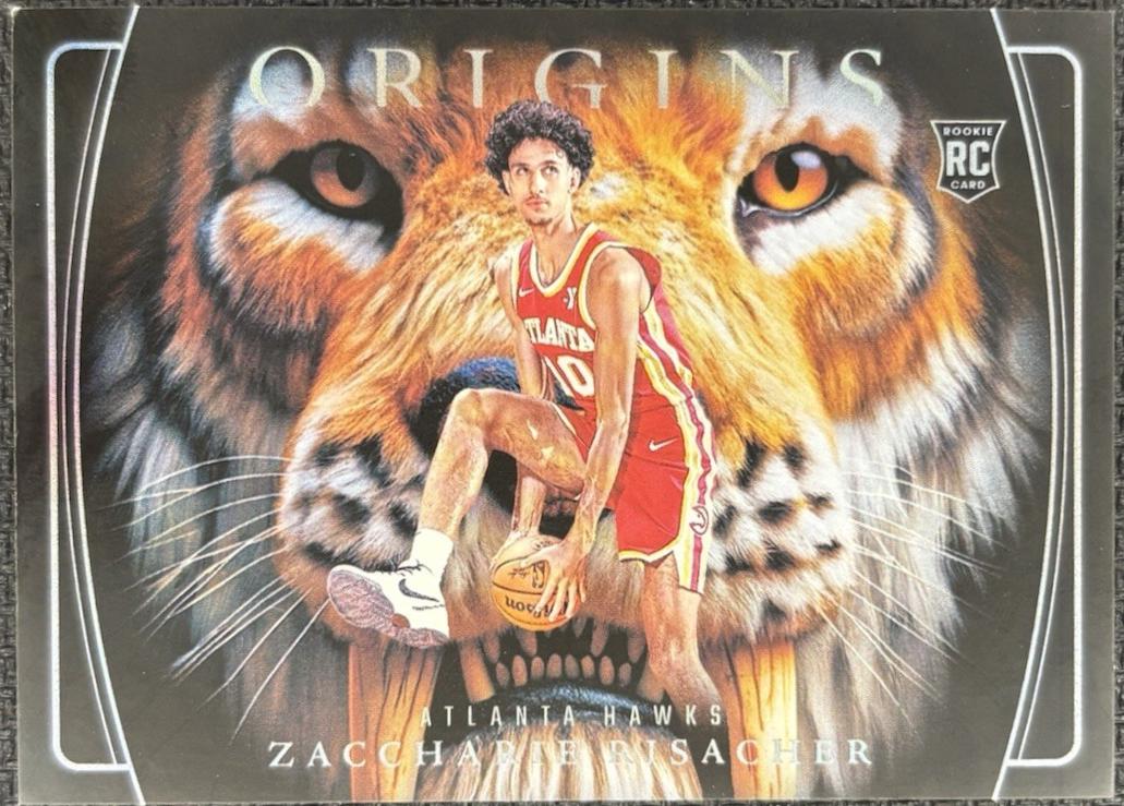 Zaccharie Risacher #8 Basketball Cards 2024 Panini Origins Saber Tooth Tiger Eyes