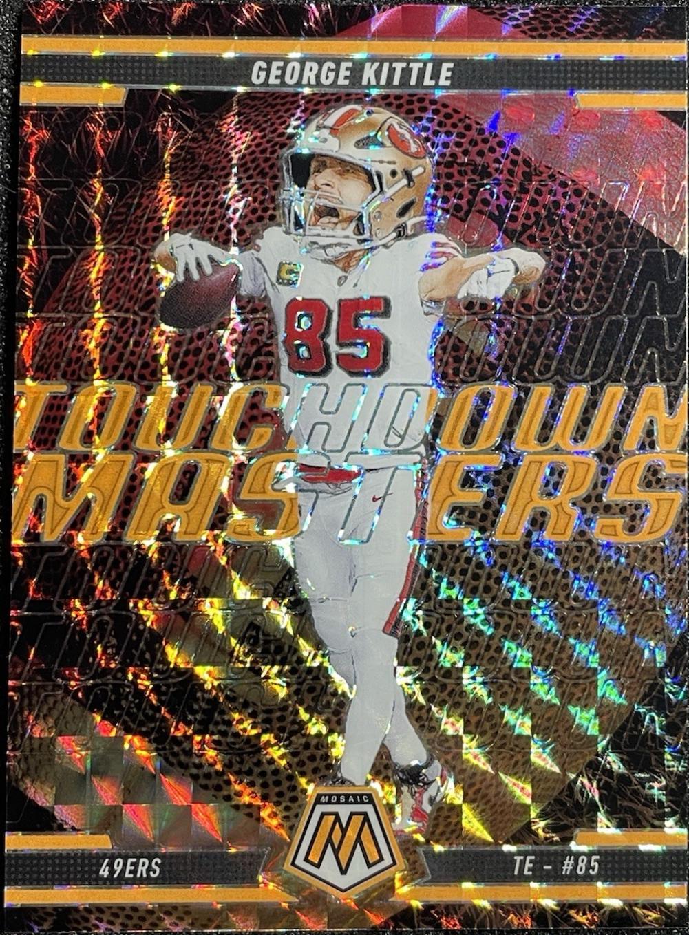 George Kittle [Mosaic Orange Fluorescent] #14 Prices | 2025 Panini