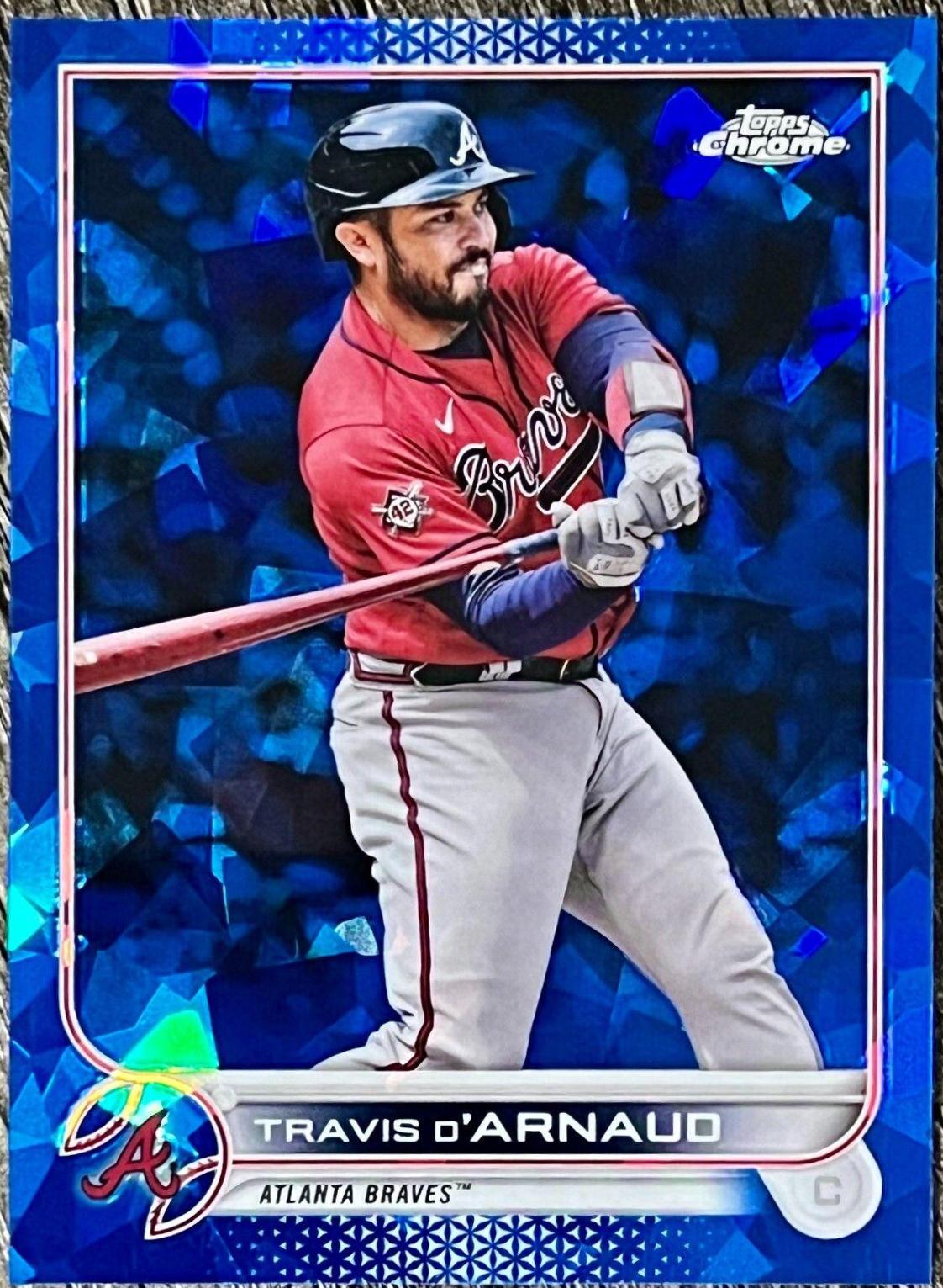 Travis d'Arnaud #4 Baseball Cards 2022 Topps Chrome Sapphire