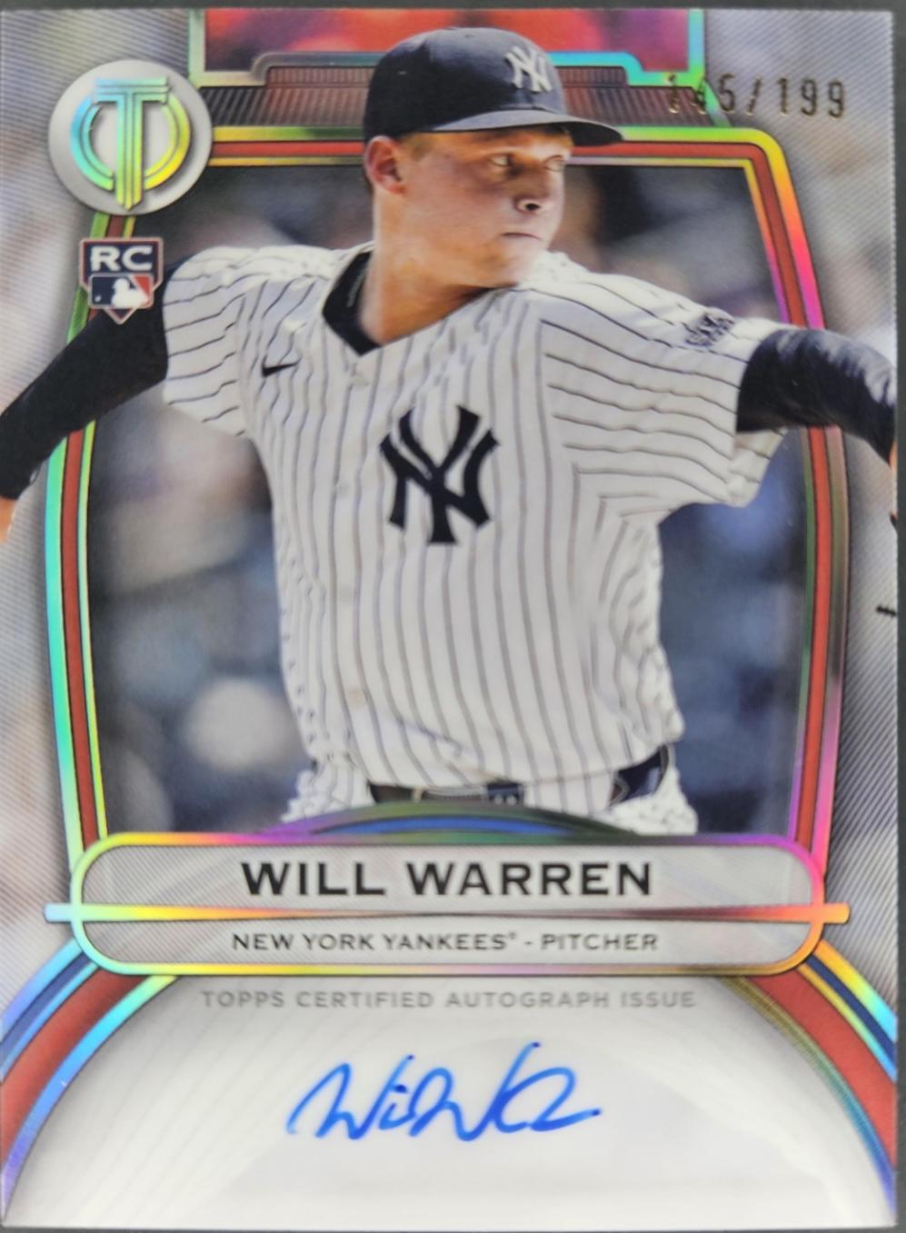 Will Warren #TA-WWA 2025 Topps Tribute Autograph Baseball