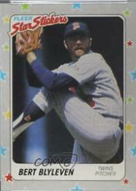 Bert Blyleven #41 Baseball Cards 1988 Fleer Star Stickers