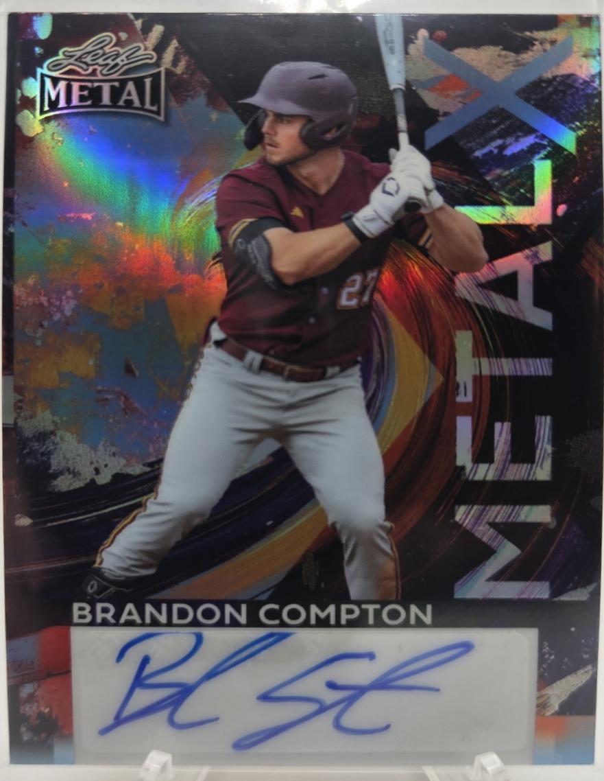 Brandon Compton #MX-BC2 2026 Leaf Metal X Autograph Baseball
