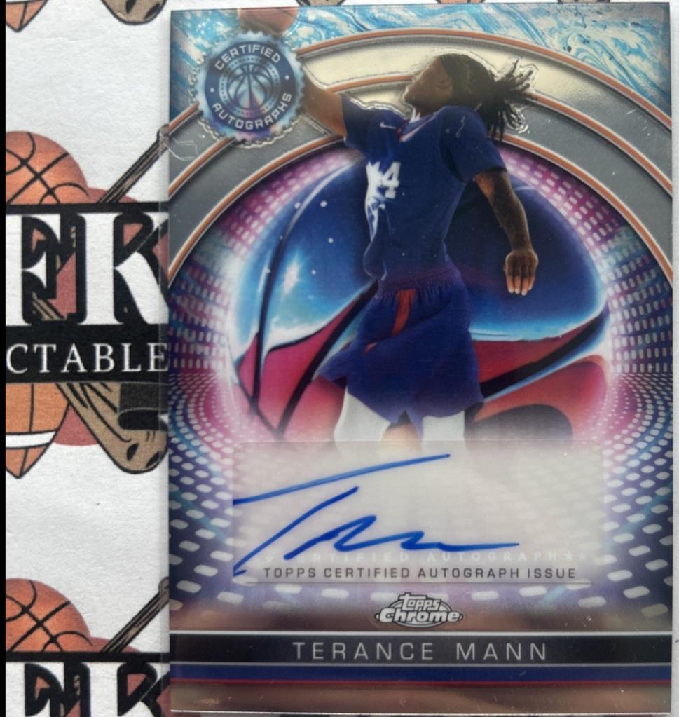 Terance Mann #TCAI-TMA 2024-25 Topps Chrome Basketball Topps Certified Autograph Issue