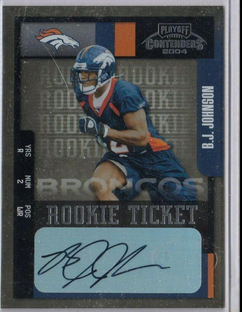 B.J. Johnson #104 2004 Playoff Contenders Football