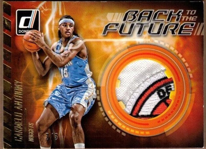 Carmelo Anthony #4 Basketball Cards 2016 Panini Donruss Back to the Future Materials