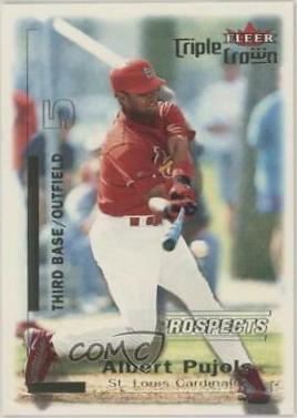 Albert Pujols #309 Baseball Cards 2001 Fleer Triple Crown