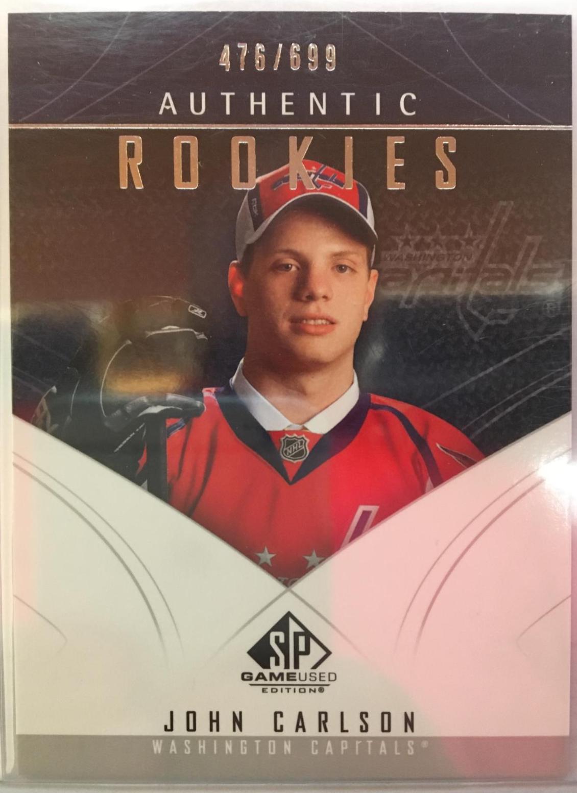John Carlson #132 Hockey Cards 2009 SP Game Used
