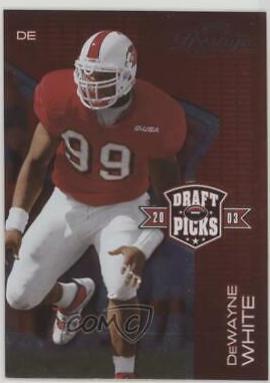 Dewayne White #DP-18 Football Cards 2003 Playoff Prestige Draft Picks