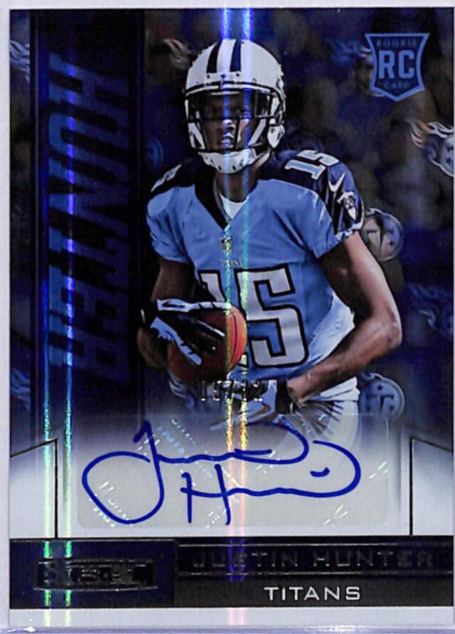 Justin Hunter [Team Logo Holofoil Autograph] #148