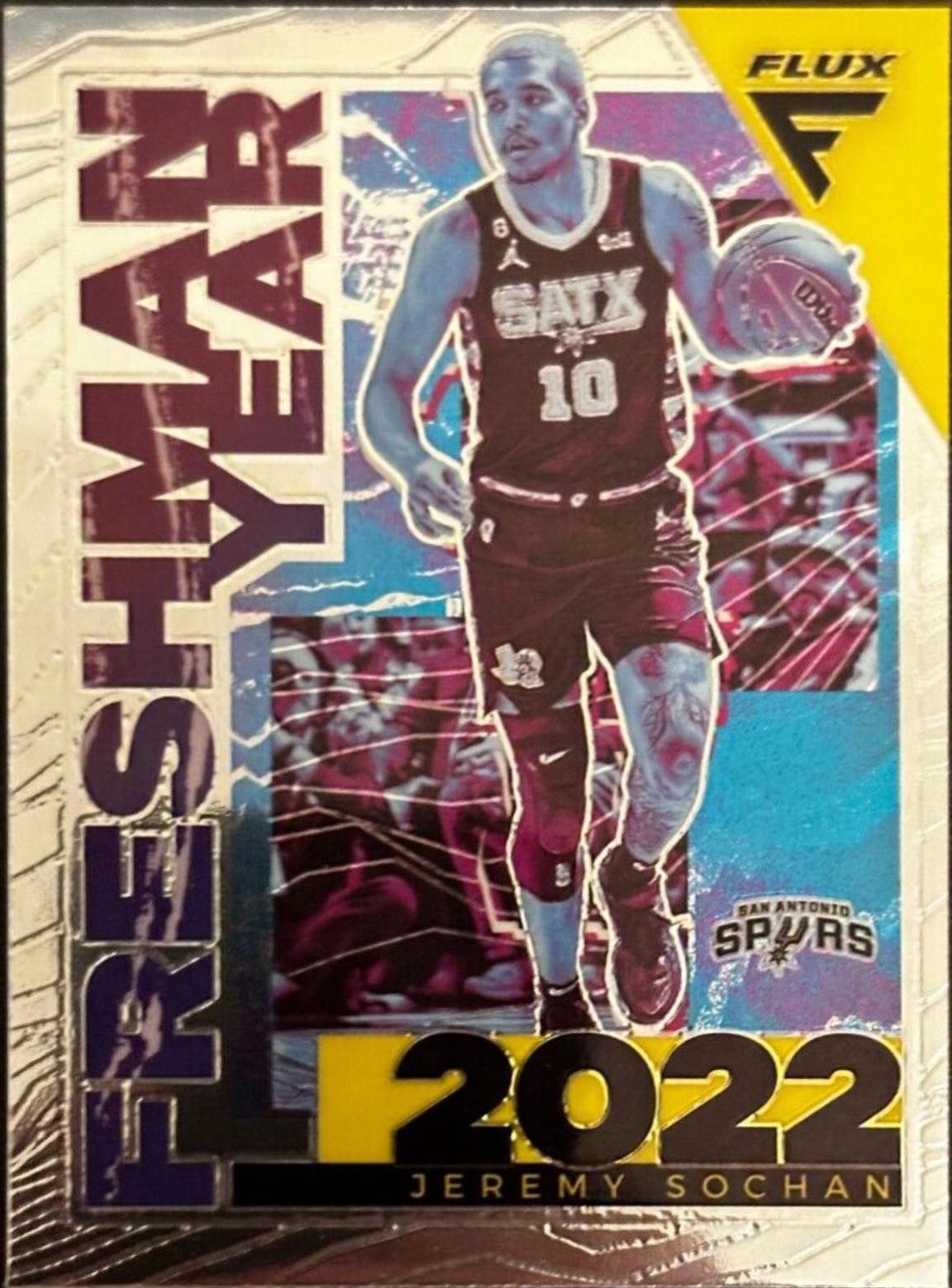 Jeremy Sochan #8 Basketball Cards 2022 Panini Flux Freshman Year