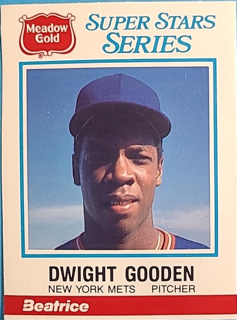 Dwight Gooden #3 Baseball Cards 1986 Meadow Gold Super Stars Series