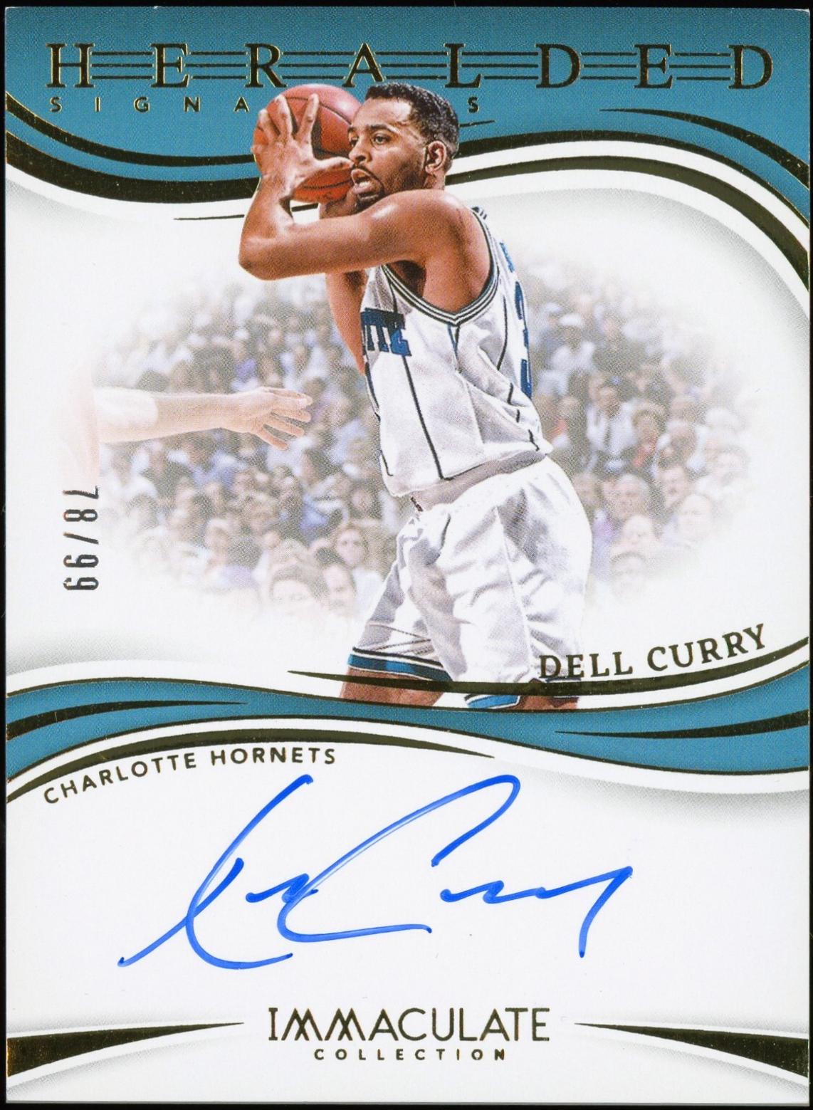 Dell Curry #5 Basketball Cards 2023 Panini Immaculate Heralded Signatures